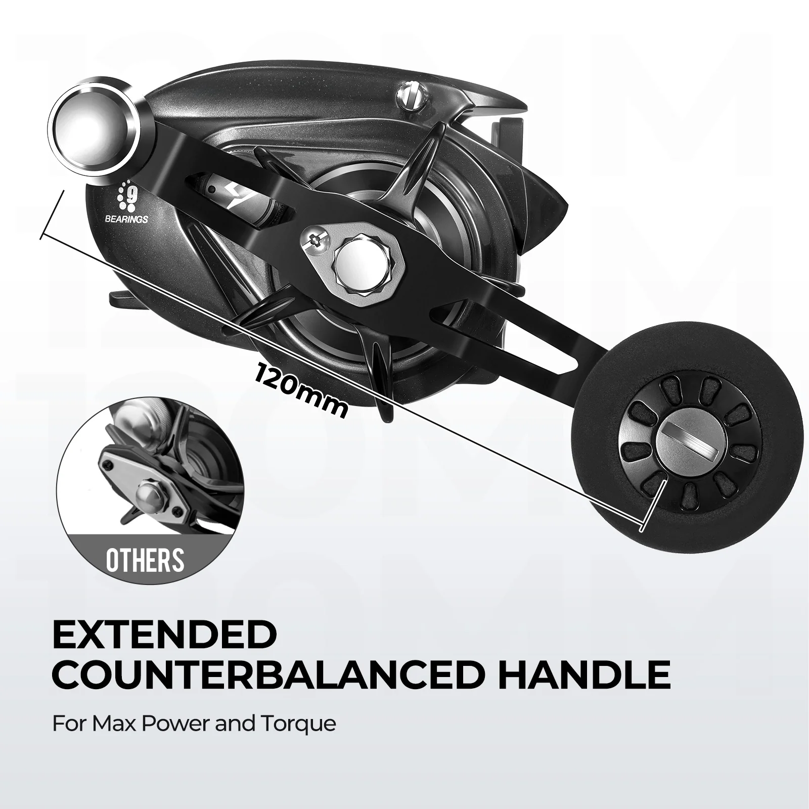 Piscifun® 400 Model Saltwater  Freshwater Baitcasting Reel With Bait Clicker - Image 22