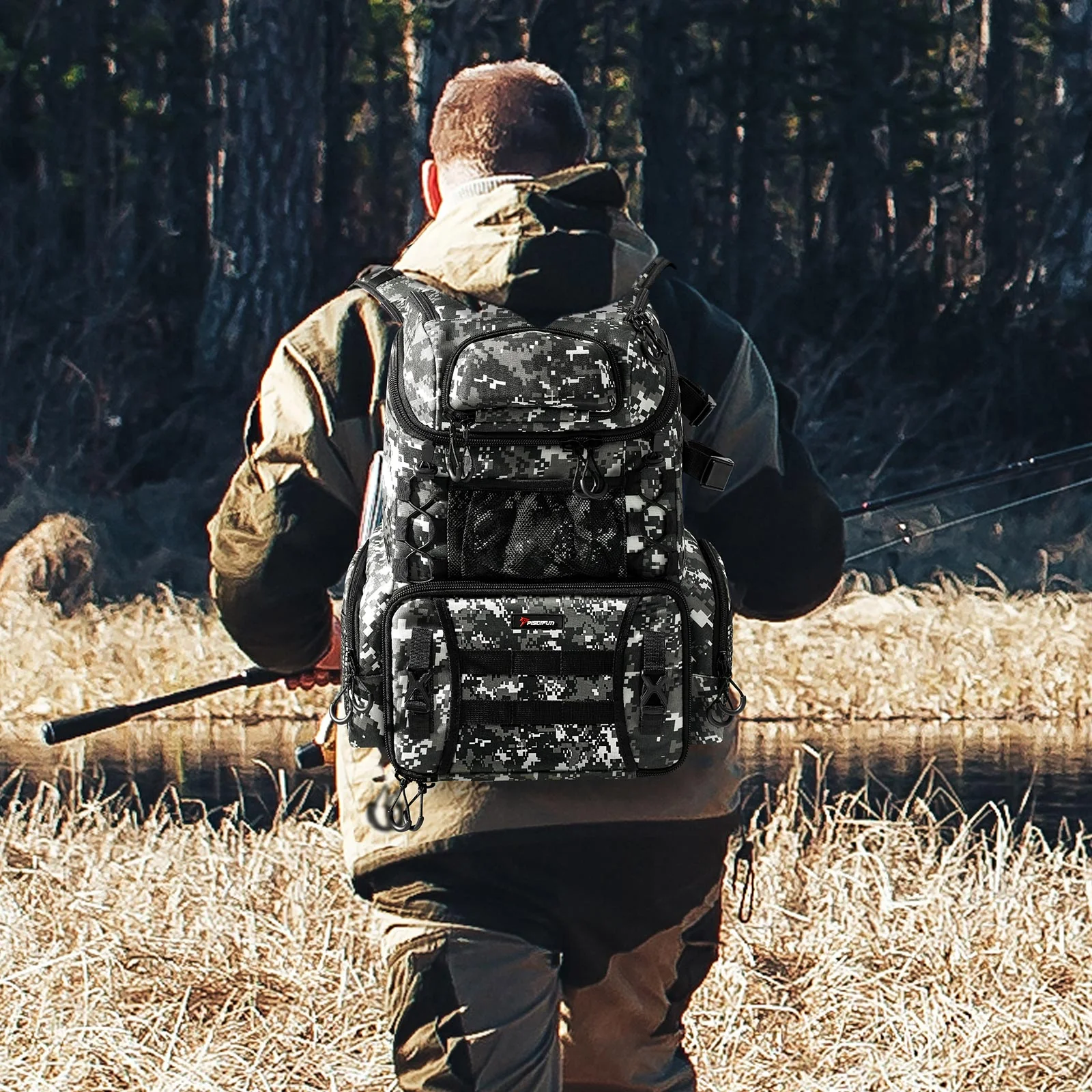 Flash Sale Piscifun Fishing Tackle Backpack Large Fishing Storage Bag With 4 Boxes - Image 10