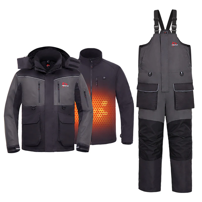 Piscifun Ice Fishing Suit,3 in 1  Heated Jacket,Waterproof Fishing Bib - Image 31