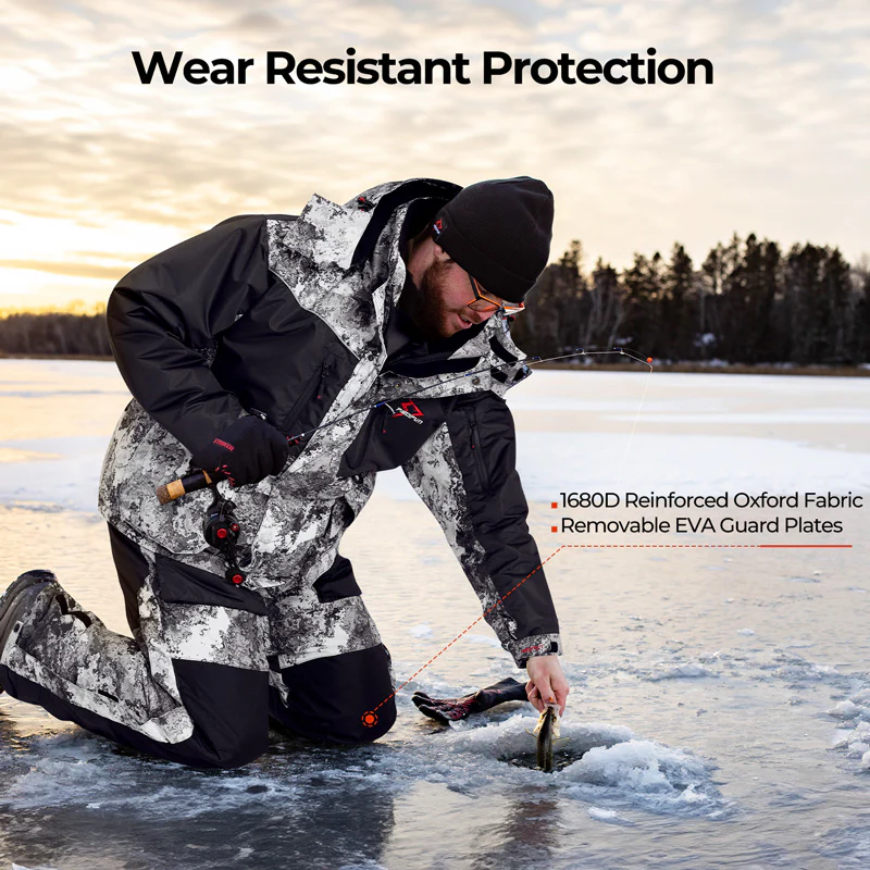Piscifun Ice Fishing Suits, Insulated Jacket & Bibs Waterproof With Flotation Technology - Image 10