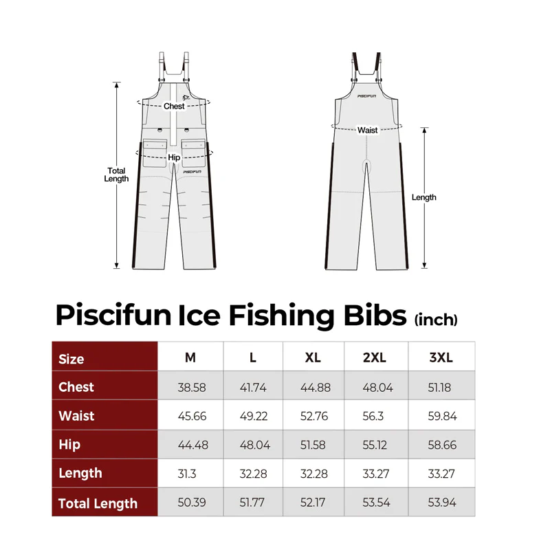 Piscifun Ice Fishing Suits, Insulated Jacket & Bibs Waterproof With Flotation Technology - Image 16