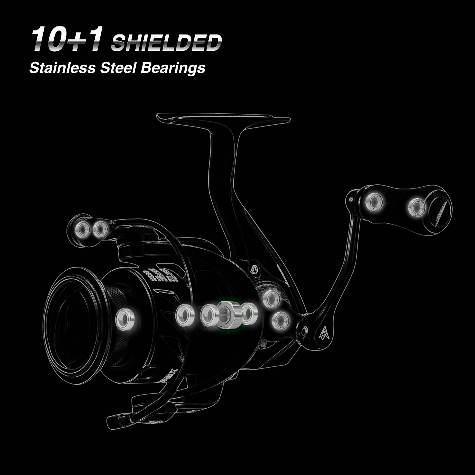 Piscifun® Viper X Ice Fishing Reel, Gear Ratio 5.2:1 High Speed Spinning Fishing Reel Size 500 1000 - Image 4