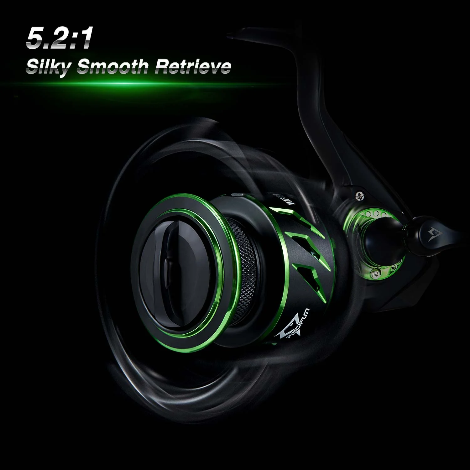 Piscifun® Viper X Ice Fishing Reel, Gear Ratio 5.2:1 High Speed Spinning Fishing Reel Size 500 1000 - Image 6