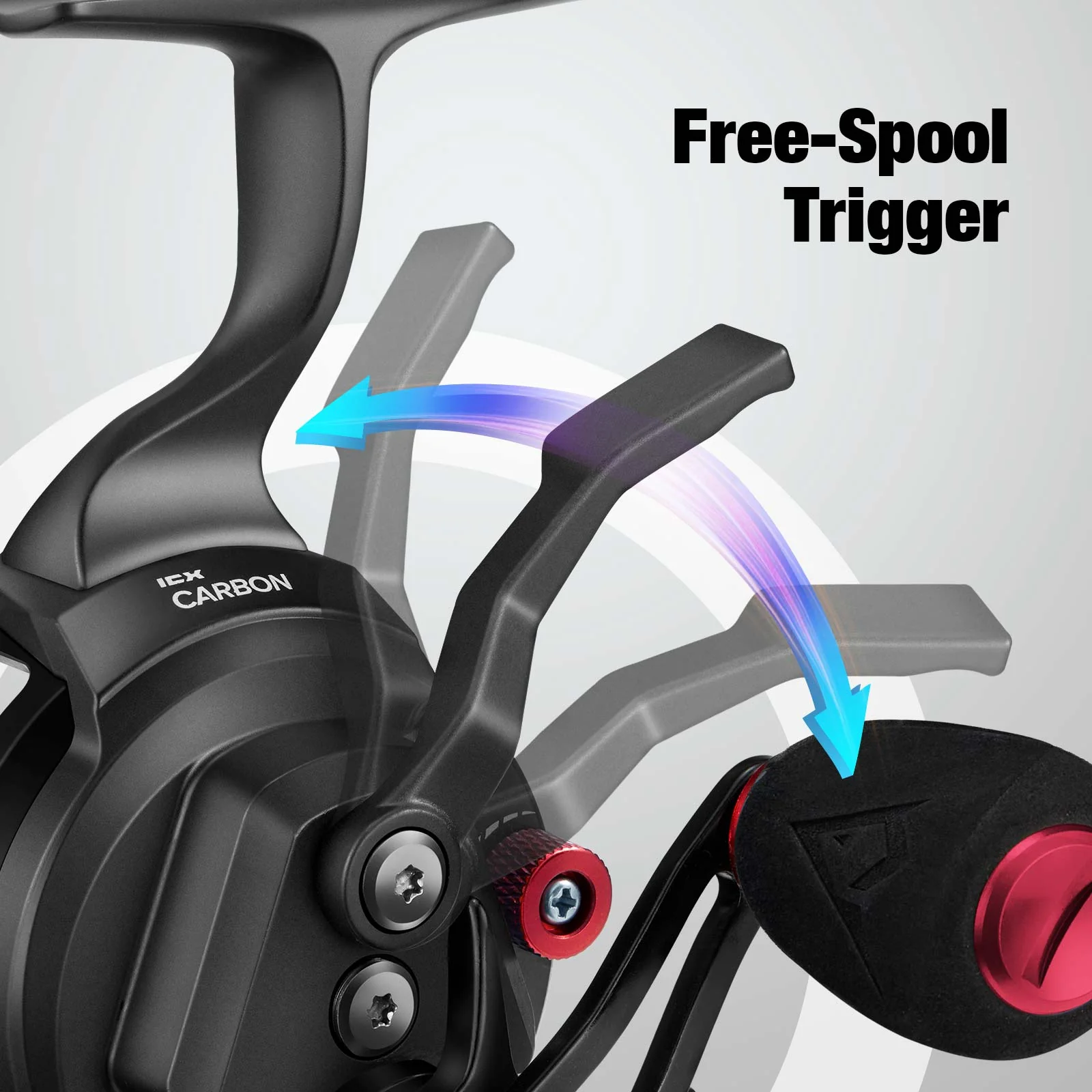 Piscifun® ICX Carbon Ice Fishing Reel, Structure Upgrade Magnetic Drop System Inline Ice Fishing Reel - Image 4