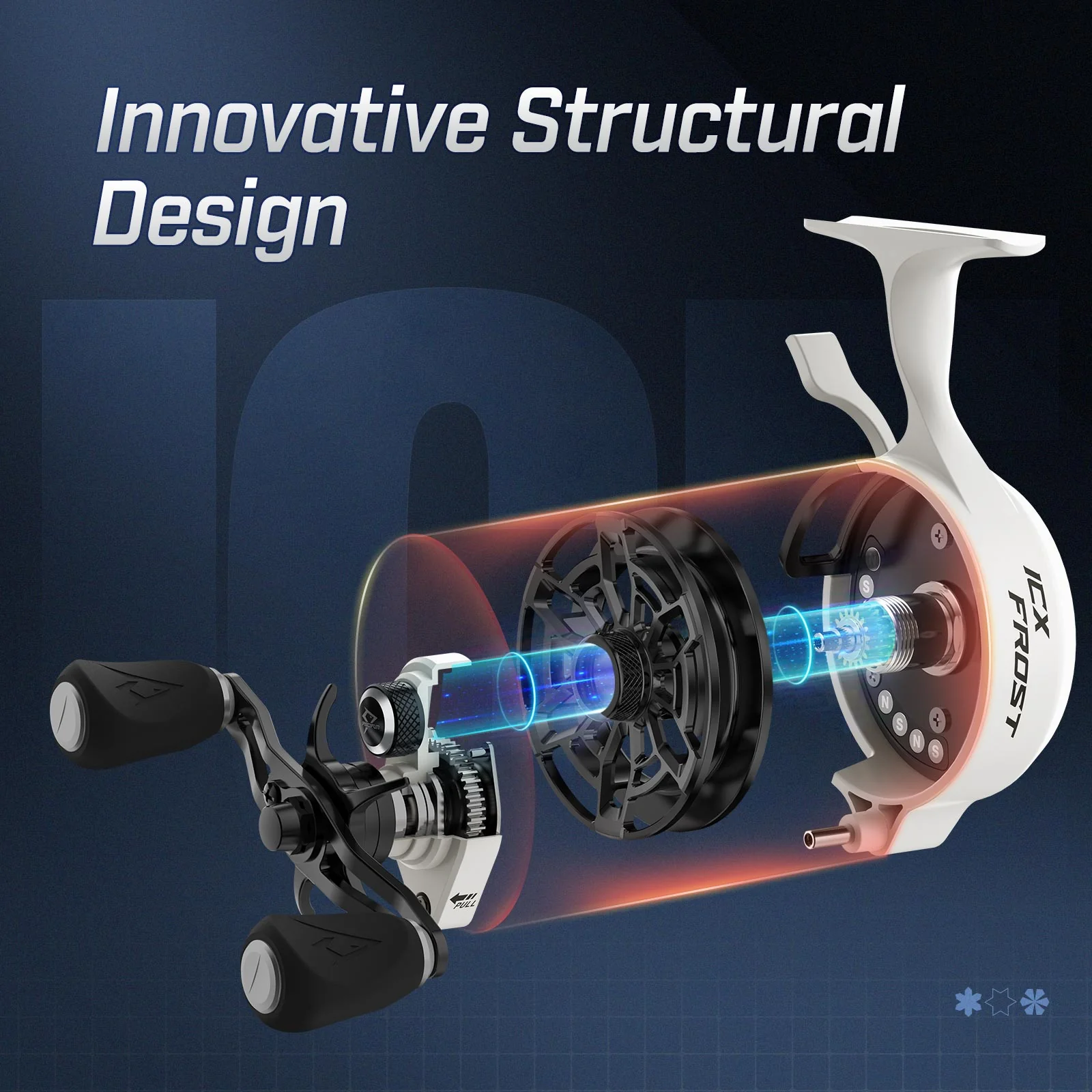 Piscifun ICX Frost Carbon Ice Fishing Reel, Magnetic Drop System,Large Spool Diameter - Image 12