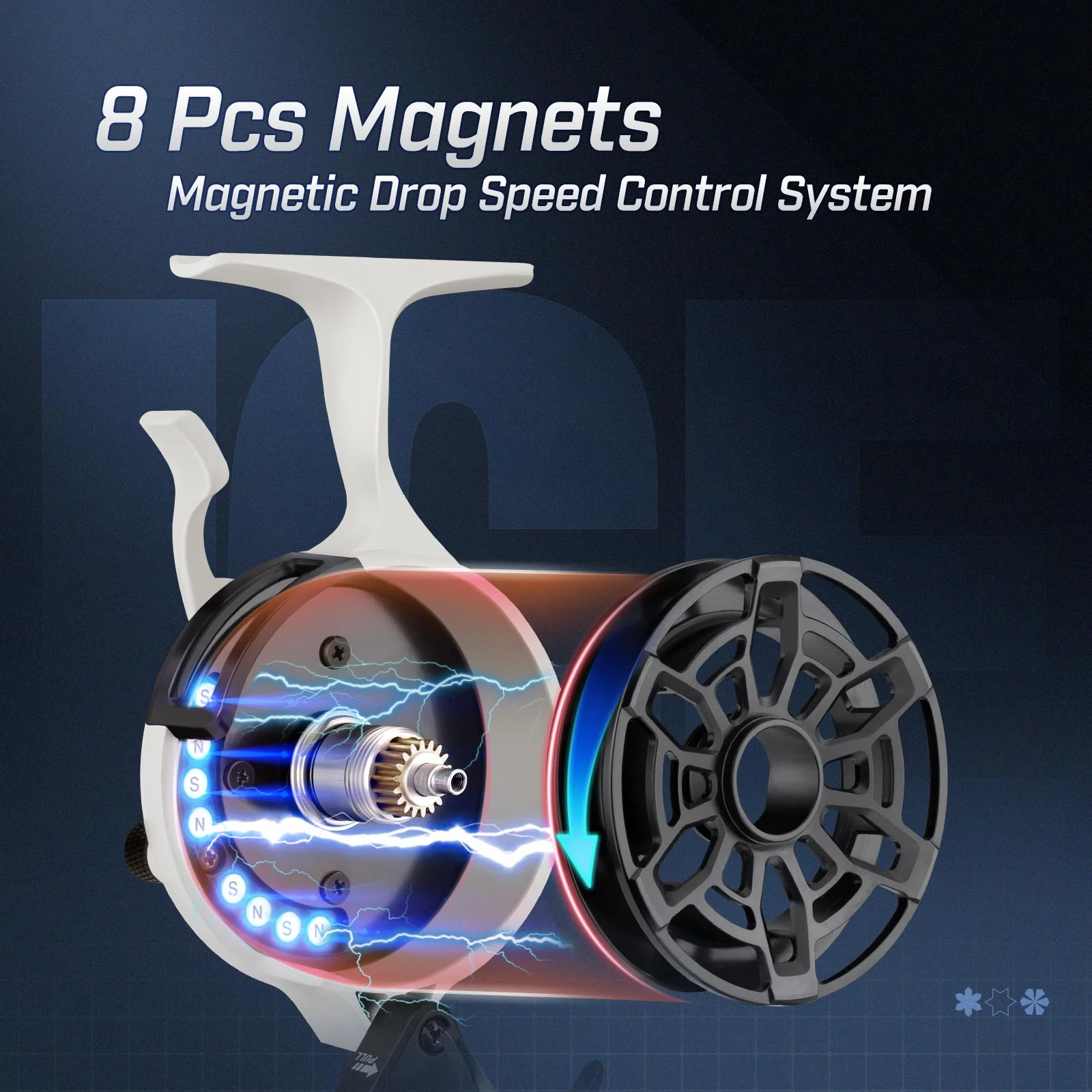 Piscifun ICX Frost Carbon Ice Fishing Reel, Magnetic Drop System,Large Spool Diameter - Image 14