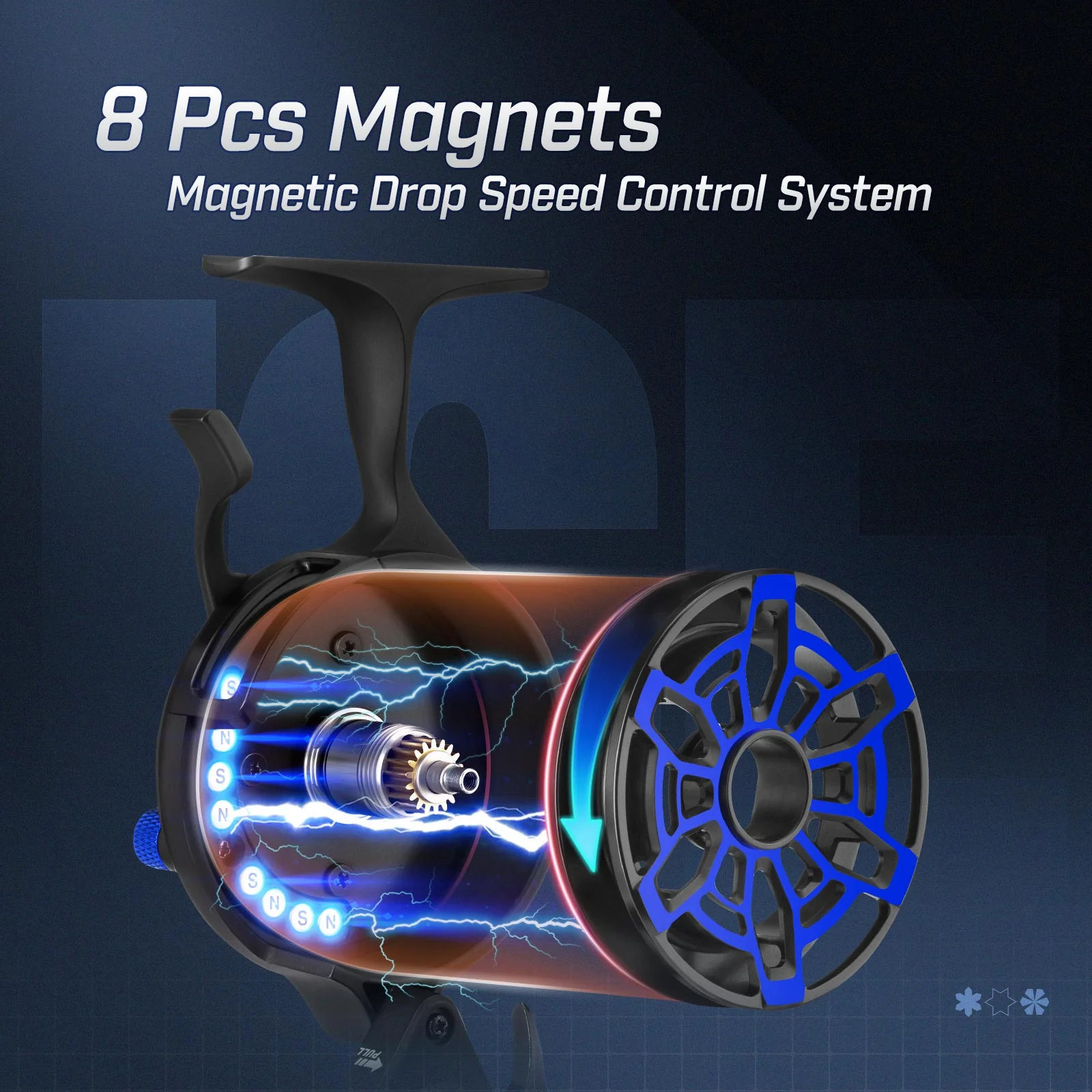 Piscifun ICX Frost Carbon Ice Fishing Reel, Magnetic Drop System,Large Spool Diameter - Image 3