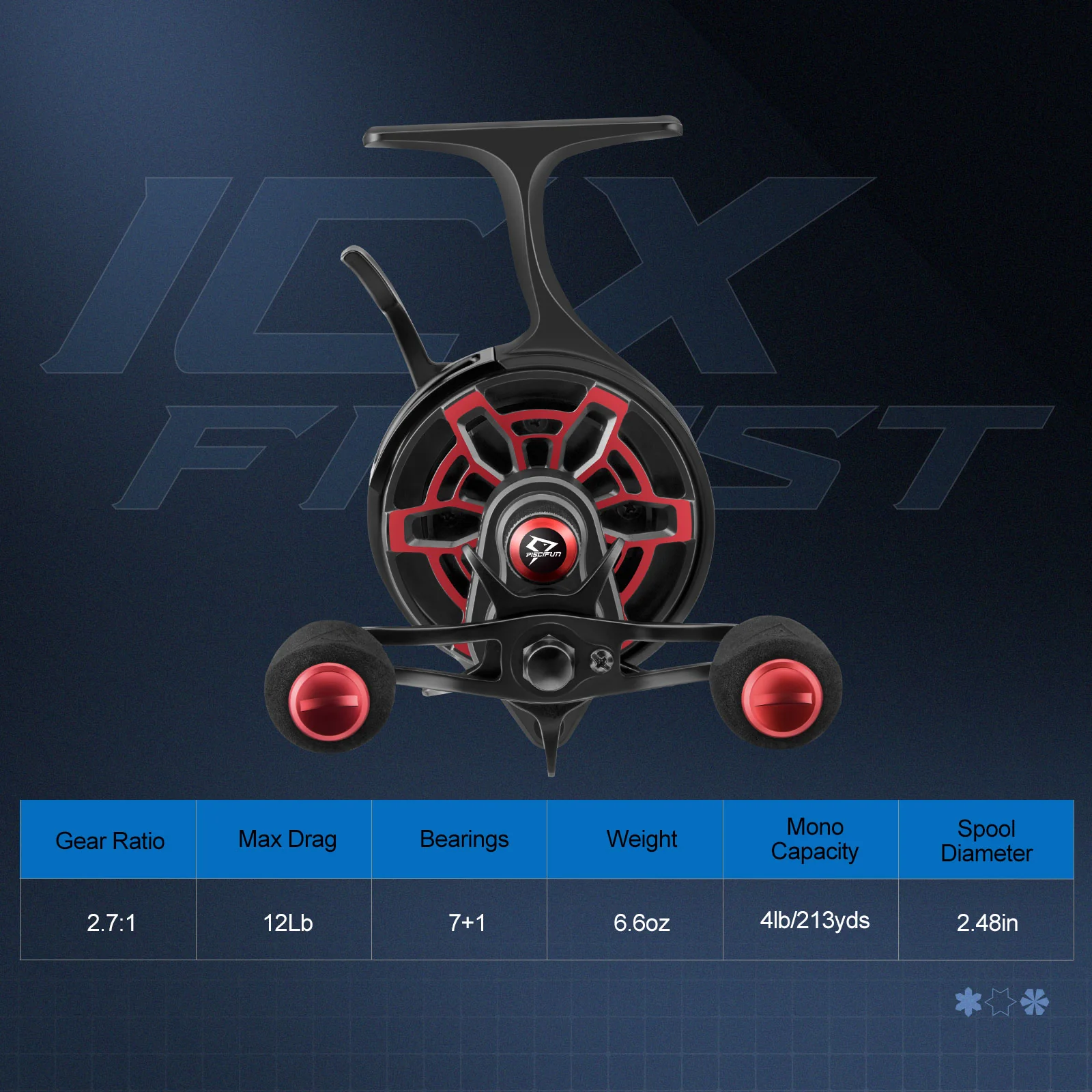 Piscifun ICX Frost Carbon Ice Fishing Reel, Magnetic Drop System,Large Spool Diameter - Image 11